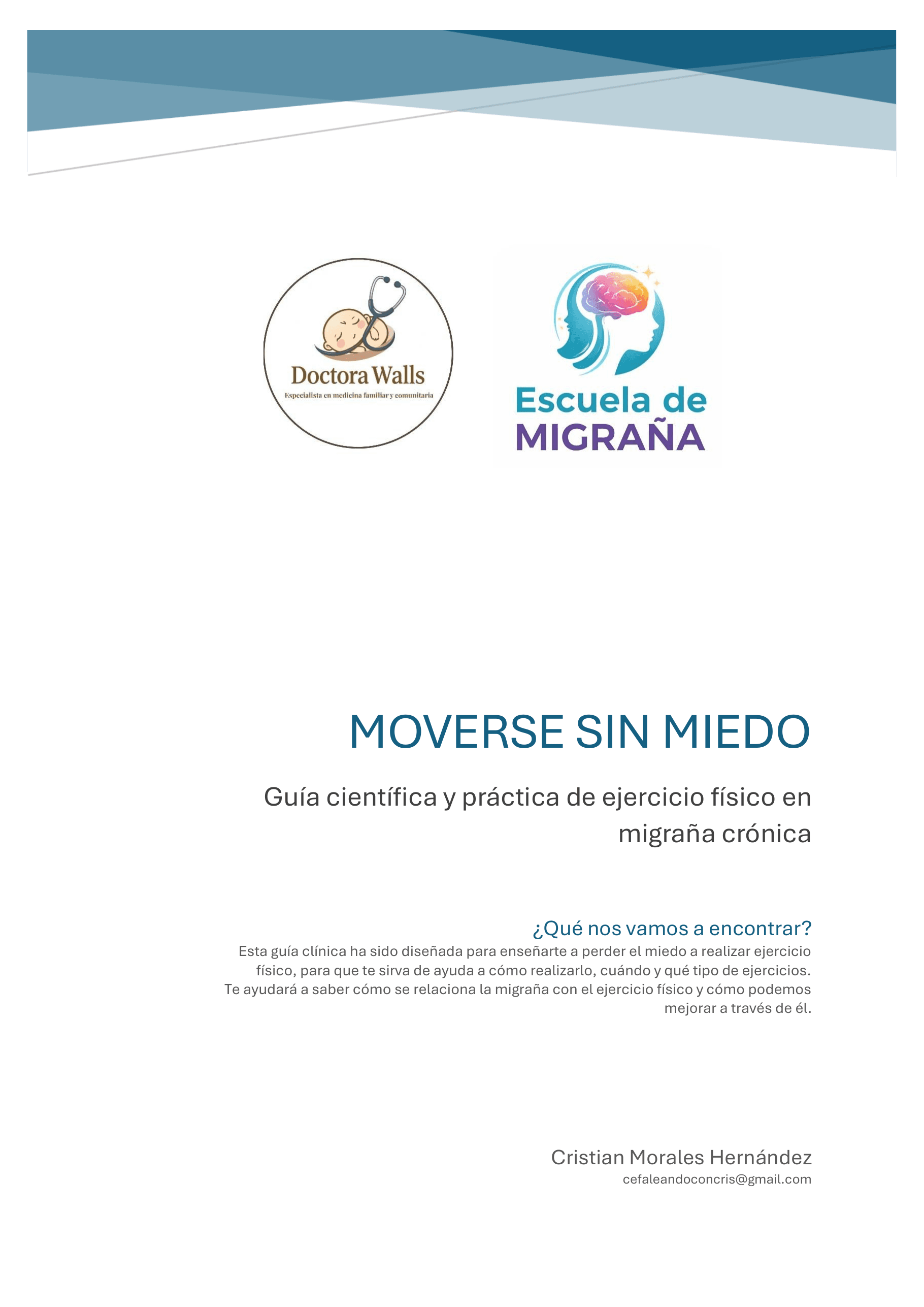 Portada de la guía de ejercicio seguro y migraña
