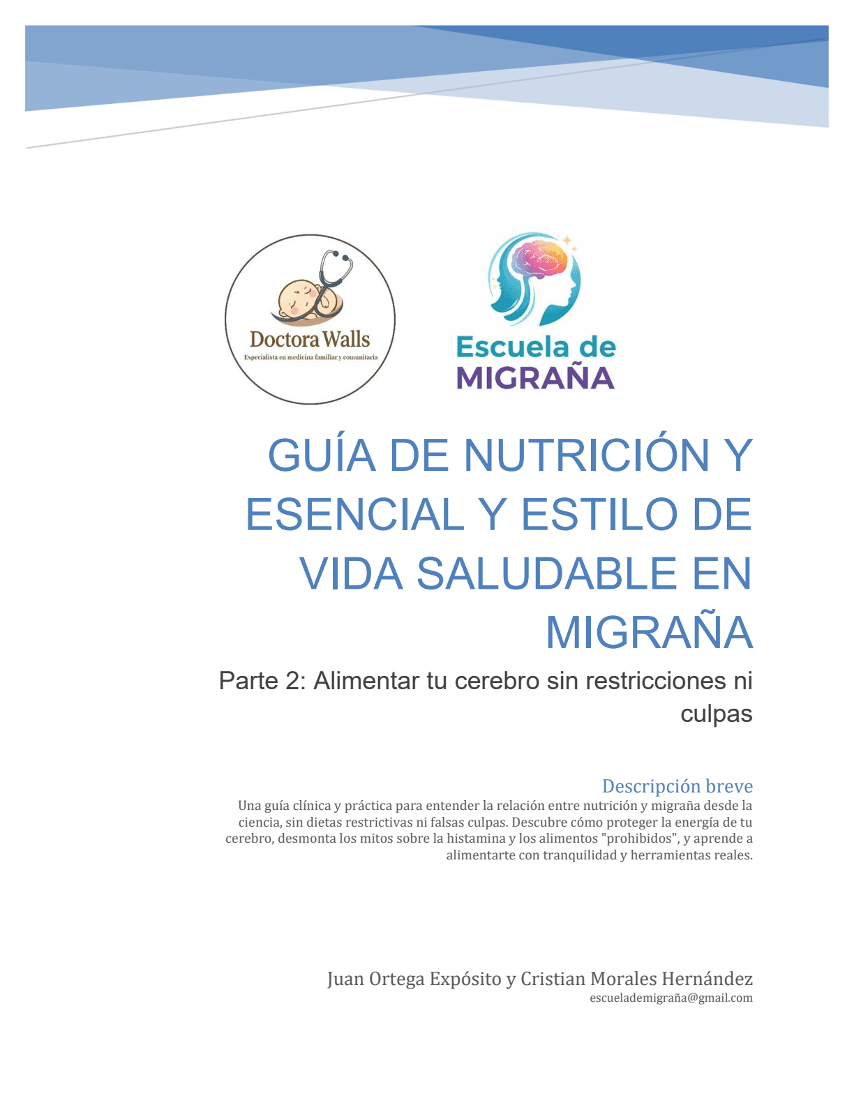 Portadas de las guías Nutrición y Migraña